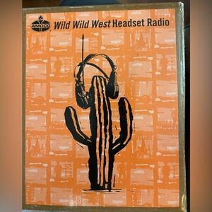 Amoco 1998 Wild Wild West AM/FM Headset Antenna Radio Adjustable Strap Works